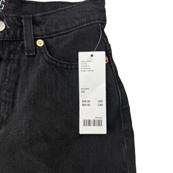 Bdg UO Mom High-Rise Denim Short In Black Womens Size 24 - Picture 4 of 5